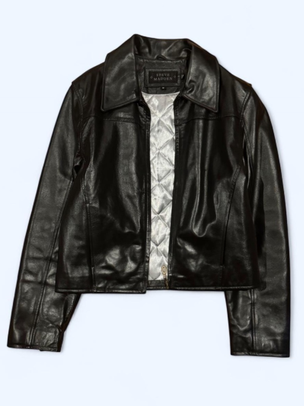 Steve Madden Black Genuine Leather Jacket
